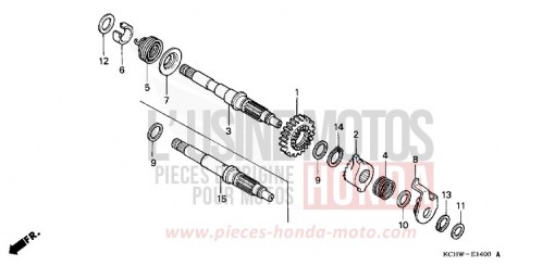 AXE DE KICKSTARTER CG125M1 de 2001